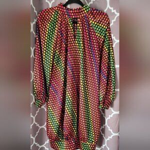 New York & Company Vibrant Multicolor Mini Dress